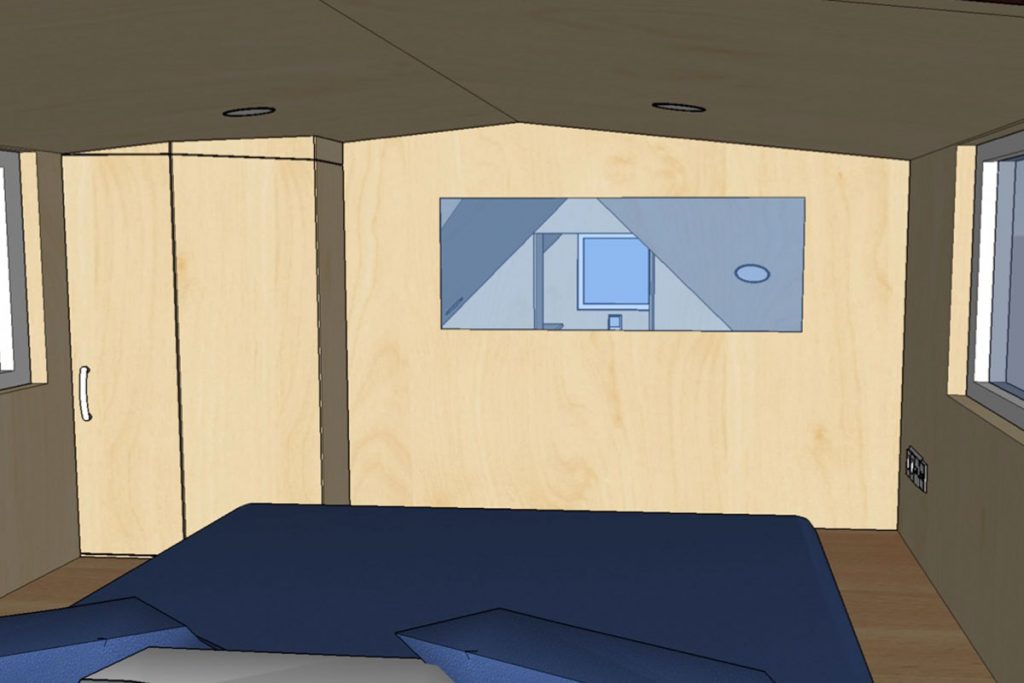 Rolling Tiny House Schlafloftwand